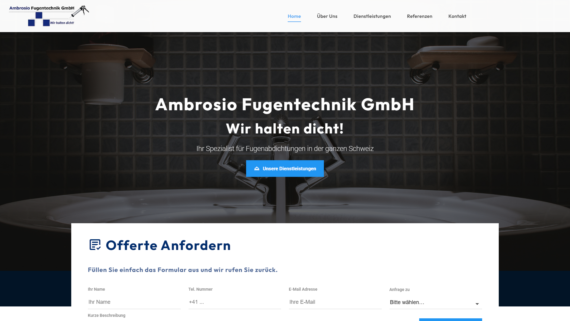 Ambrosio Fugen website hero